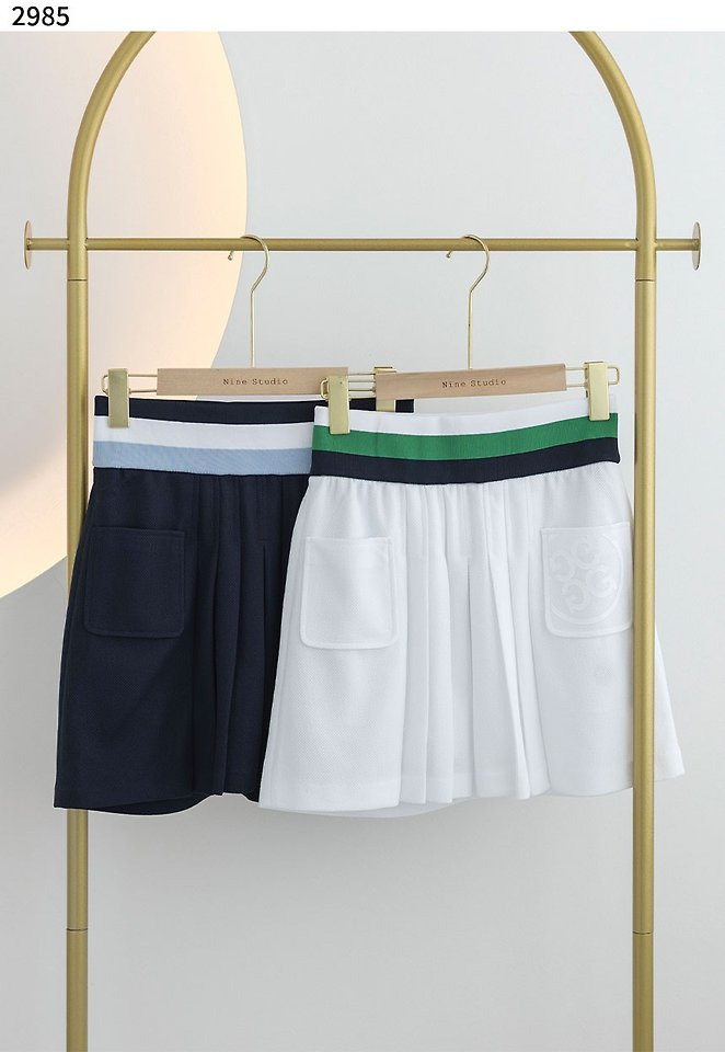 ELASTIC BAND PLEATS SKIRT